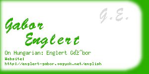 gabor englert business card